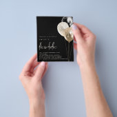 PAPER-ballonnen Gold QR-code 30th Black Invite Flyer (Hand)