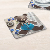Paper Bear Coaster Kartonnen Onderzetters (Schuin)