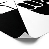 Paper Beats Rock – Minimalist Black & White art Poster (Hoek)