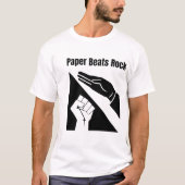   Paper Beats Rock T-shirt (Voorkant)
