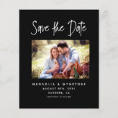 PAPER Black Photo Weddenschap Save the Date Flyer (Voorkant)