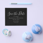 PAPER Black Weddenschap Save the Date Flyer (Enkel)