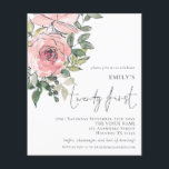 PAPER Blush Pink Florals 21st Birthday Invite Flyer<br><div class="desc">Een voordelig PAPIER (geen kaart) alternatief ZONDER ENVELOPES bij KLEINERE grootte van 4, 5 x 5, 6 inch en tegen een budgetprijs. (Standaard A6-enveloppen zijn het dichtstbijzijnde formaat om te passen) Paper Blush Florals 21th First Birthday Party Invitation. een trendy artsy floral Illustration om je gasten uit te nodigen je...</div>