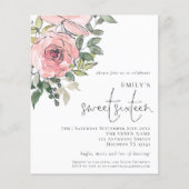 PAPER Blush Pink Florals Sweet 16 Uitnodiging Flyer (Voorkant)