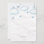 Paper Boat Invitation Kaart (Achterkant)