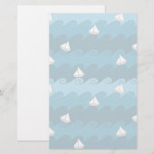 Paper Boats Pattern Briefpapier (Voorkant / Achterkant)