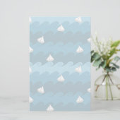 Paper Boats Pattern Briefpapier (Staand voorkant)