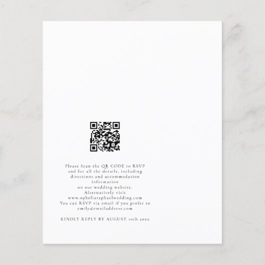 PAPER Boho Cake Florals Bohemian Wedding Invite Flyer (Achterkant)