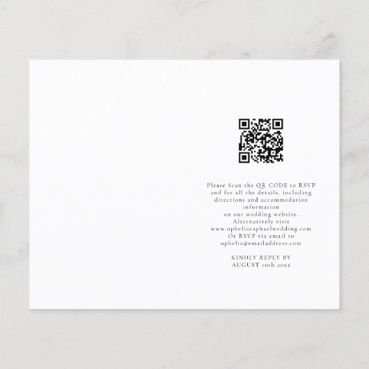 PAPER Boho Cake Florals Bohemian Wedding Invite Flyer (Achterkant)