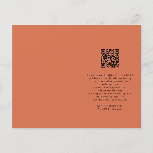 PAPER Boho Dreamcatcher Bruiloft Terracotta Flyer (Achterkant)