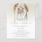 PAPER Boho  Kleding Script Baby shower Flyer (Voorkant)