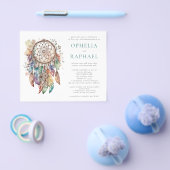 PAPER Boho Kleurrijke Dreamcatcher Bruiloft Blauwg Flyer (Enkel)