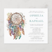 PAPER Boho Kleurrijke Dreamcatcher Bruiloft Blauwg Flyer (Voorkant)