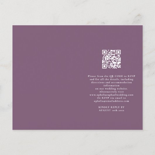 PAPER Boho Kleurrijke Dreamcatcher Bruiloft Paarse Flyer (Achterkant)