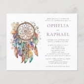 PAPER Boho Kleurrijke Dreamcatcher Bruiloft Paarse Flyer (Voorkant)