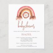 PAPER Boho Leuke Leeuw Regenboog Baby shower uitno Flyer (Voorkant)