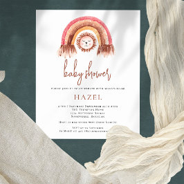 PAPER Boho Leuke Leeuw Regenboog Baby shower uitno Flyer