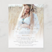 PAPER Boho Photo Overlay Gold Script Baby shower Flyer (Voorkant)