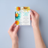 PAPER Boho Wildflower Dank u geboorte aankondiging Flyer (Hand)