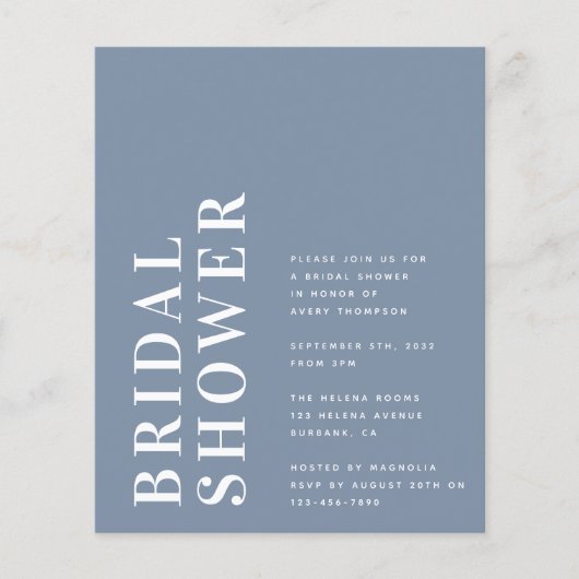 PAPER Bold Modern Bridal Shower-uitnodiging Flyer (Voorkant)
