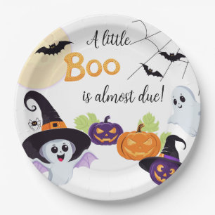 Paper Bord Baby shower voor Little Boo Halloween.