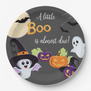 Paper Bord Baby shower voor Little Boo Halloween.