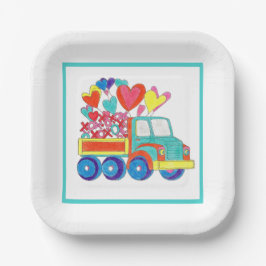Paper Bord Truck Hearts