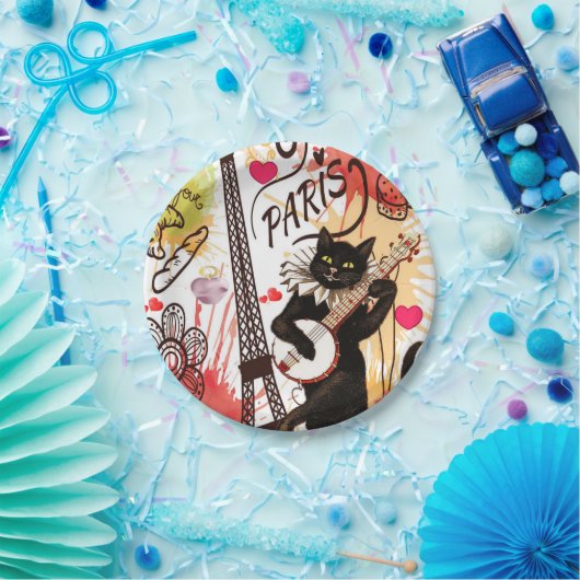 Paper borden Valentijnsdag, Paris Frankrijk Papieren Bordje (Feest)