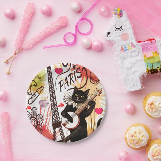 Paper borden Valentijnsdag, Paris Frankrijk Papieren Bordje (Feest)