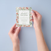 PAPER Budget Bloemen Roze Salie Groene Bruids Show Flyer (Hand)