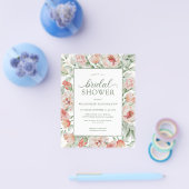 PAPER Budget Floral Blush Sage Green Vrijgezellenf Flyer (Enkel)