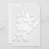 Paper Butterflies Graduation Party Uitnodiging (Achterkant)