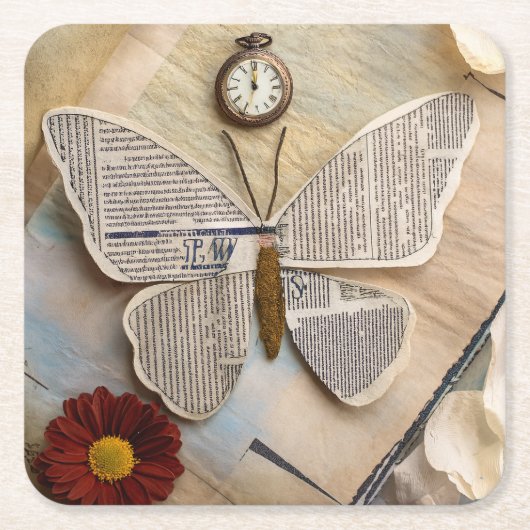Paper Butterfly Coaster Kartonnen Onderzetters (Voorkant)