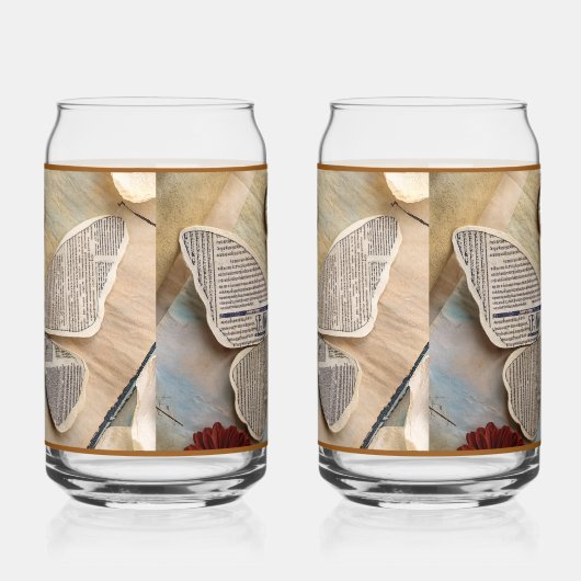 Paper Butterfly Soda Glass Blikvorm Glas (Rechts)