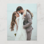 PAPER Champagne Script Photo Weddenschap Bedankt Flyer (Achterkant)