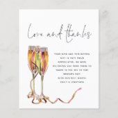 PAPER Champagne Script Photo Weddenschap Bedankt Flyer (Voorkant)