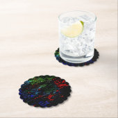 Paper Coaster dark abstract texture eco-friendly Kartonnen Onderzetters (Insitu)