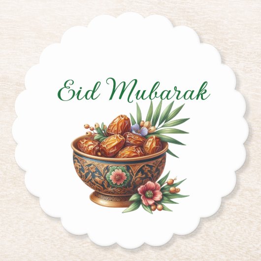 Paper Coaster-Eid Mubarak Tableware Kartonnen Onderzetters (Voorkant)