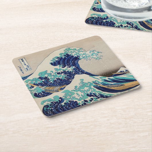 PAPER COASTER : HOKUSAI : DE GOLF KARTONNEN ONDERZETTERS (Schuin)
