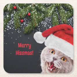 Paper Coaster, Merry Hissmas  Kartonnen Onderzetters