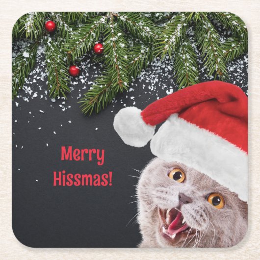 Paper Coaster, Merry Hissmas  Kartonnen Onderzetters (Voorkant)