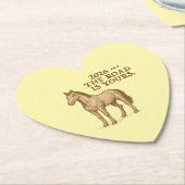 Paper Coasters with motivational text and horse Kartonnen Onderzetters (Gekanteld)