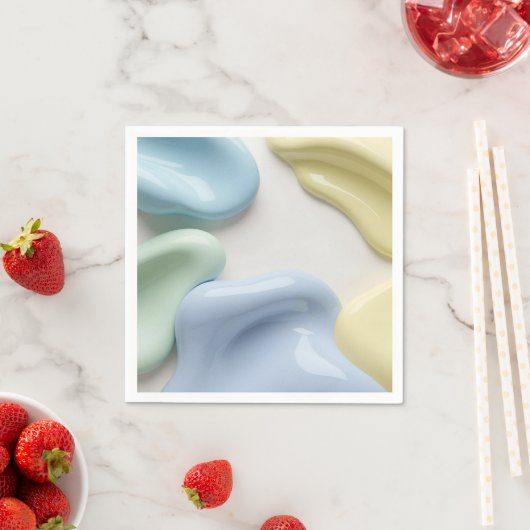 Paper cocktail napkin in stylish graphic servet (Insitu)