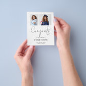 PAPER Congrats 2 Photo 2023 Afstuderen Aankondigin Flyer (Hand)