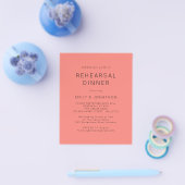 PAPER Coral Roos Rehearsal Dinner Wedding Invite Flyer (Enkel)