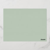 Paper Cranes Green Gold Foil Invitation Briefkaart (Achterkant)