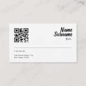 Paper Creative Studios lavender QR Business Card Visitekaartje (Achterkant)
