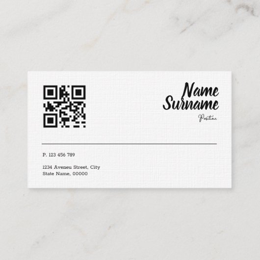 Paper Creative Studios lavender QR Business Card Visitekaartje (Achterkant)
