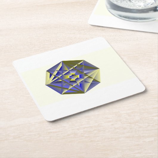 Paper Crystal Coaster Kartonnen Onderzetters (Schuin)