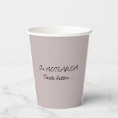 Paper cup Aotearoa Country Shape Fern with Text Papieren Bekers (Achterkant)